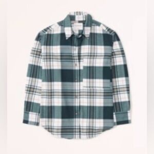 Abercrombie & Fitch Green Soft AF Flannel Shirt – Women’s M